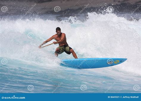 Stand Up Paddle Surfing Hawaii Editorial Photo - Image: 8669321