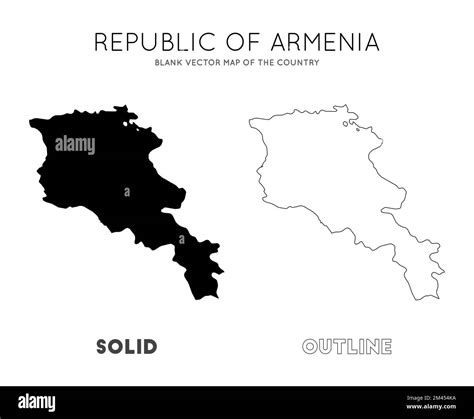 Armenia map. Blank vector map of the Country. Borders of Armenia for your infographic. Vector ...