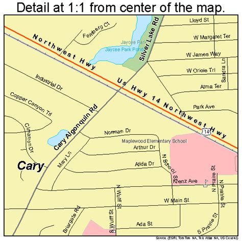 Cary Illinois Street Map 1711592