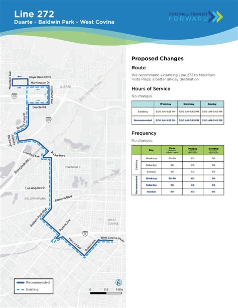 Foothill Transit Forward changes happen on October 29