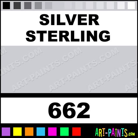 Silver Sterling Folk Art Acrylic Paints - 662 - Silver Sterling Paint ...