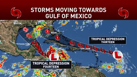 Two storms taking aim at Gulf, impacts possible in Texas next week