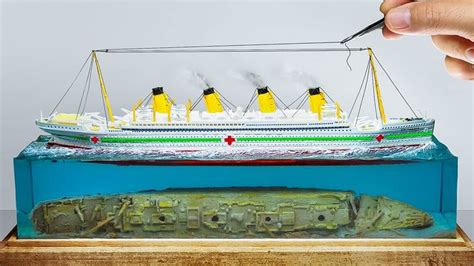 BRITANNIC WRECK (BEFORE AND AFTER) DIORAMA/ How to make/ DIY/ TITANIC SISTER SHIP | Titanic, How ...