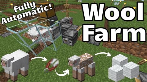 Minecraft Fully Automatic Wool Farm (Max Efficiency!) - Minecraft Sheep ...