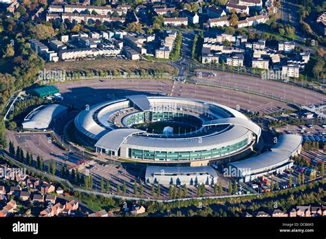 Aerial view of GCHQ Cheltenham, Gloucestershire UK - UK Government ...