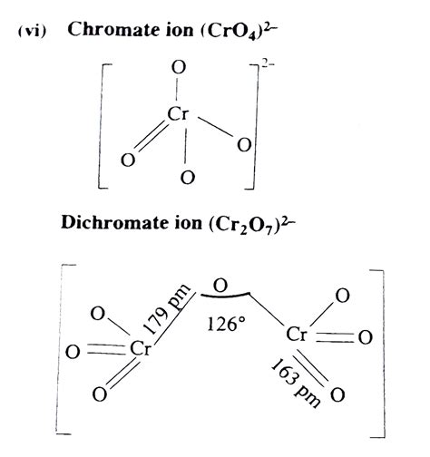 Structure Of Chromate Ion And Dichromate Ion D And F Block, 57% OFF