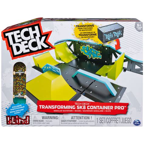 Tech Deck, Transforming SK8 Container Fingerboard Modular Skate Park ...