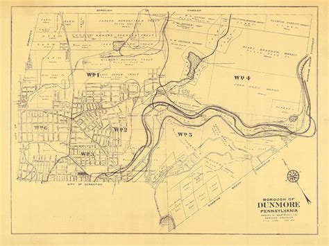 1933 Map of Dunmore PA Scranton - Etsy