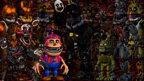 All FNAF 4 Animatronics Sing Break My Mind - YouTube