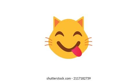 Cat Face Vector Emojivector Emoji Illustration Stock Vector (Royalty ...