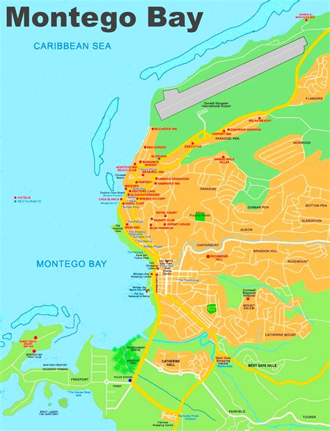 Montego Bay hotel map - Ontheworldmap.com