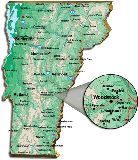 Map of Woodstock VT & Surrounding Areas | Williamson Group Sotheby's