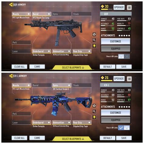 Gunsmith just came to COD Mobile and I tried playing around with it. These are my builds for BR ...