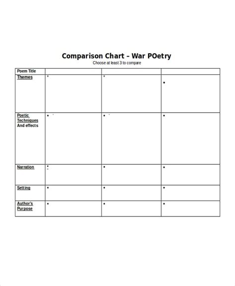 Free Microsoft Word Chart Templates - Free Word Template