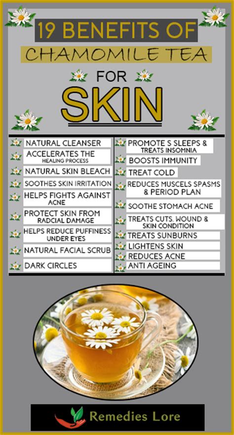 19 Benefits of Chamomile Tea for Skin - Remedies Lore