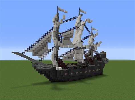 Pirate Ship (The Black Pearl) - Blueprints for MineCraft Houses ...