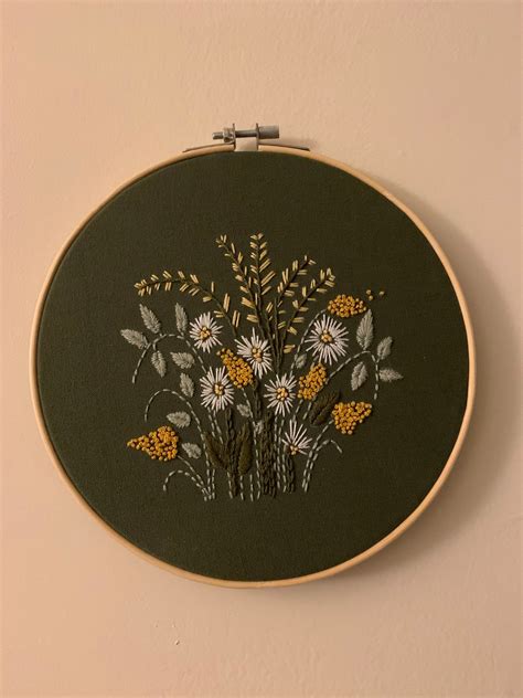 Flower Embroidery Hoop - Etsy