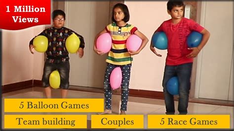 5 Balloon Games | 5 Race games for kids and adults | Team building | games for kids [2020] - YouTube