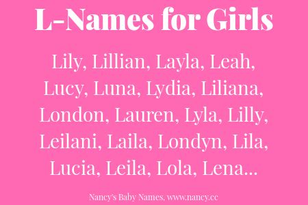 Girl Middle Names That Start With La | Baby Girls Names