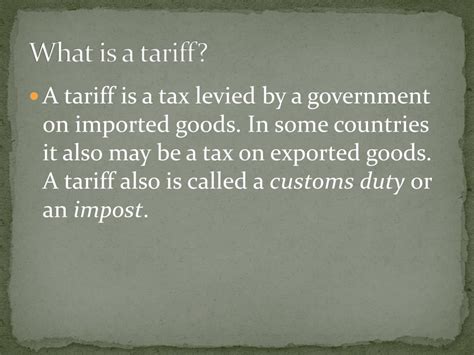 PPT - History of Tariffs PowerPoint Presentation, free download - ID ...