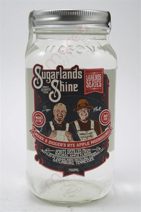 Sugarlands Shine Mark & Digger's Rye Apple Moonshine 750ml - MoreWines