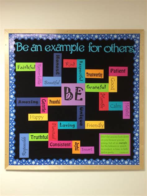 Be an example Bulletin board | Class bulletin boards, Bulletin boards ...