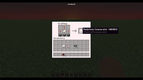 How to craft a redstone repeater and a comparator in minecraft 1.8 ...