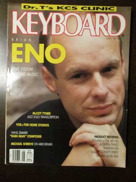 KEYBOARD MAGAZINE JUNE 1989 Brian Eno Mccoy Tyner Michael Shrieve No ...