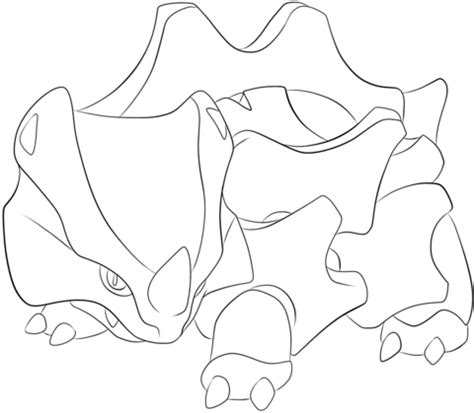 Rhyhorn coloring page | Free Printable Coloring Pages