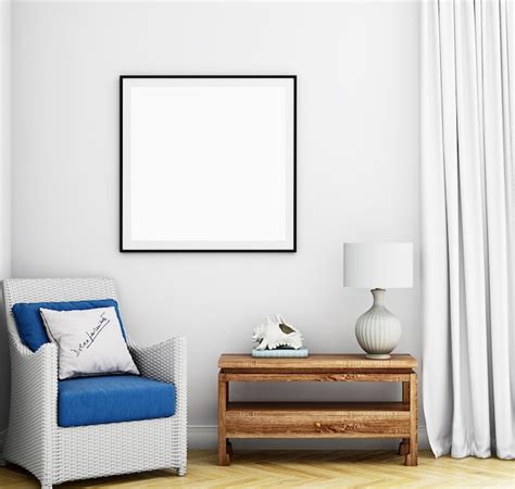 Premium Photo | Living room frame mockup