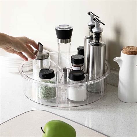 Klear Lazy Susan (With Dividers) | Pantry Fridge Organizer | Style Degree