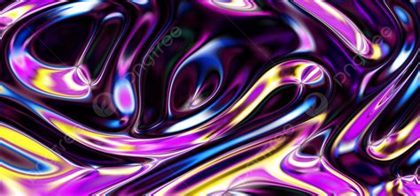 Purple Flowing Holographic Abstract Metal Background, Desktop Wallpaper, Wallpaper, Purple ...