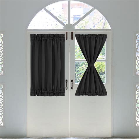 French Door Curtains Thermal Insulated Blackout Curtain Door Curtain ...