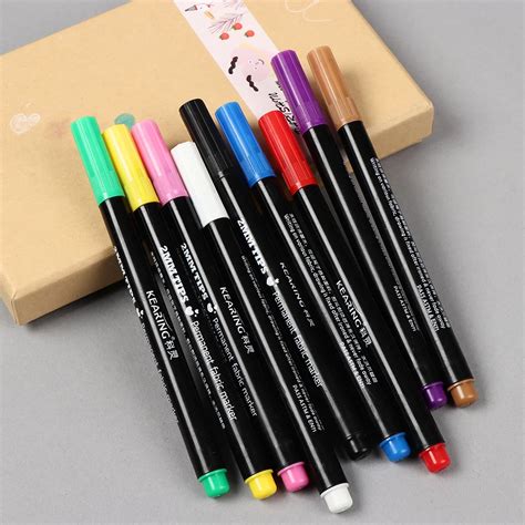 1PC Permanent Marker Pen Fabric Paint Marking Pens Multicolor Sketch ...