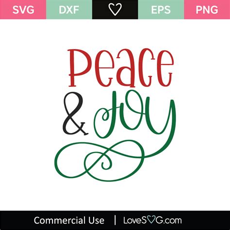 Peace And Joy SVG Cut File - Lovesvg.com