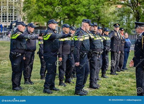 Dutch Uniformed Police in Rows at Parade Editorial Stock Image - Image of parade, officer: 255234364