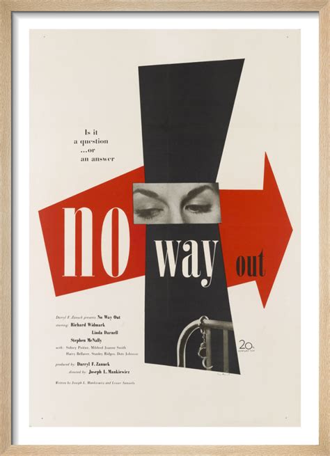 No Way Out Art Print by Cinema Greats | King & McGaw