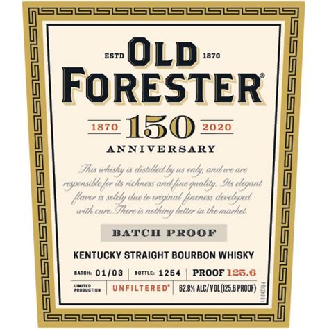 Buy Old Forester 150th Anniversary Online - Notable Distinction