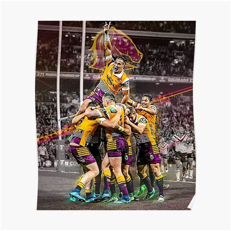 "BRISBANE BRONCOS NRL" Poster for Sale by CGBOUTIQUE | Redbubble