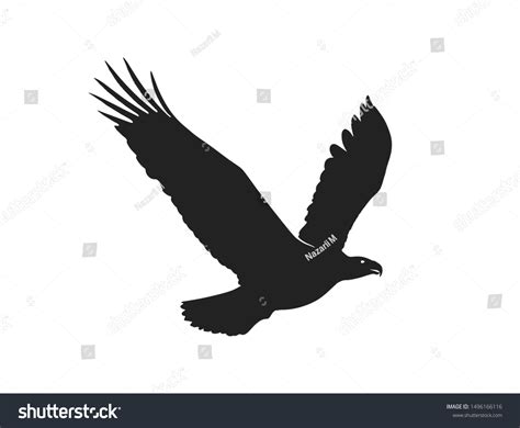 Eagle Flight Isolated Vector Silhouette Image Stock Vector (Royalty Free) 1496166116 | Shutterstock