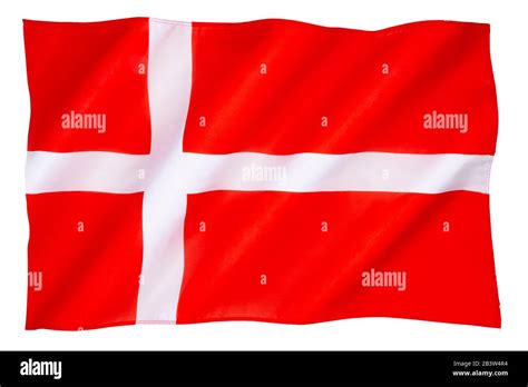 National flag of Denmark - the Dannebrog Stock Photo - Alamy