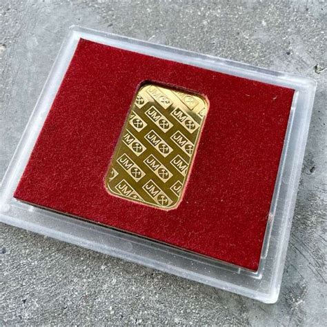 Johnson Matthey 10 Gram .3215 oz Gold Bar Struck .9999 RARE Serial Number AW 52 - CoinWatchCo