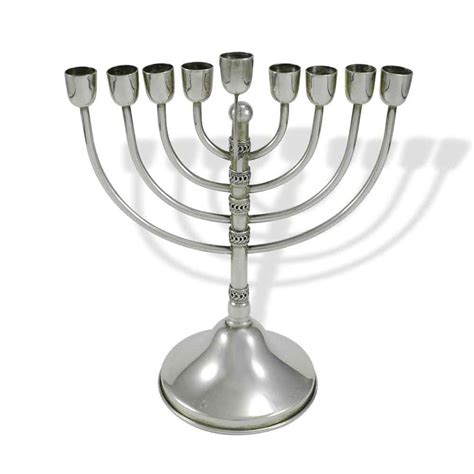 Hanukkah Gifts-Small Hanukkah Menorah Sterling Silver