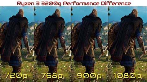 1080p vs 900p vs 768p vs 720p Resolution on Ryzen 3 3200g Vega 8 ...