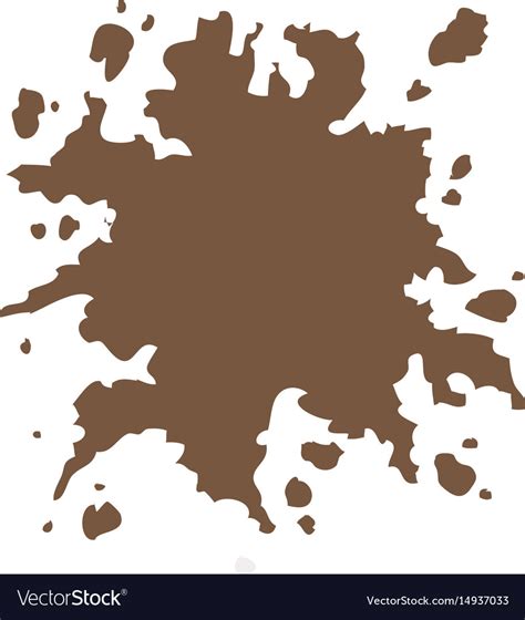 Brown splash color paint abstract design Vector Image