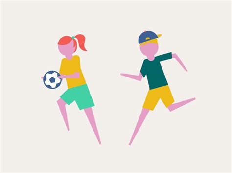 Playing and running by Szabó Andrea on Dribbble