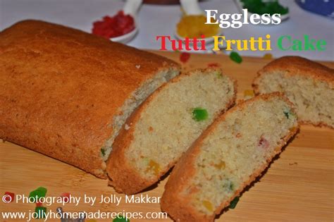 Eggless Tutti Frutti Cake Recipe, How to make Eggless Tutti Frutti Cake | Semolina Cake ...
