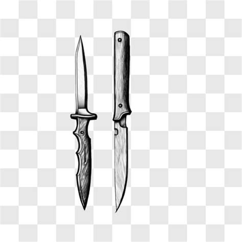 Download Detailed Drawing of Open and Closed Knives Sketches Online - Creative Fabrica