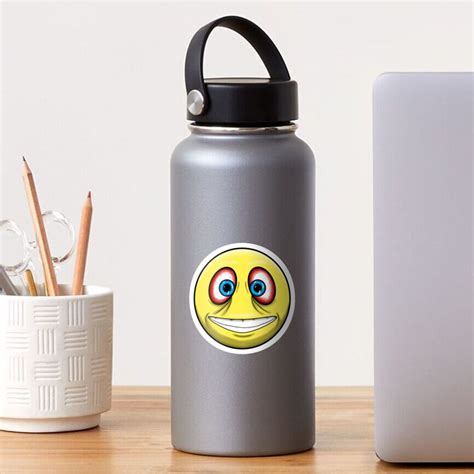 "Disturbed Emoji, Funny Smiley Face" Sticker for Sale by Meme-Tees- | Redbubble