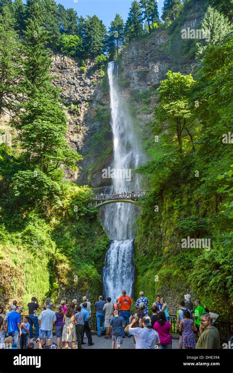 Columbia river gorge multnomah falls united of america hi-res stock ...